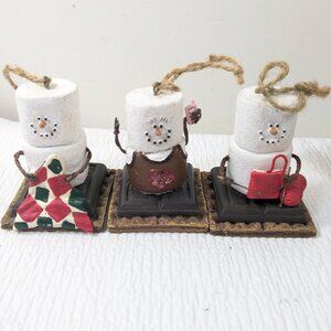 S'MORES Ornaments set 3 Quilting Knitting MP3 girl Midwest Seasons Cannon Falls